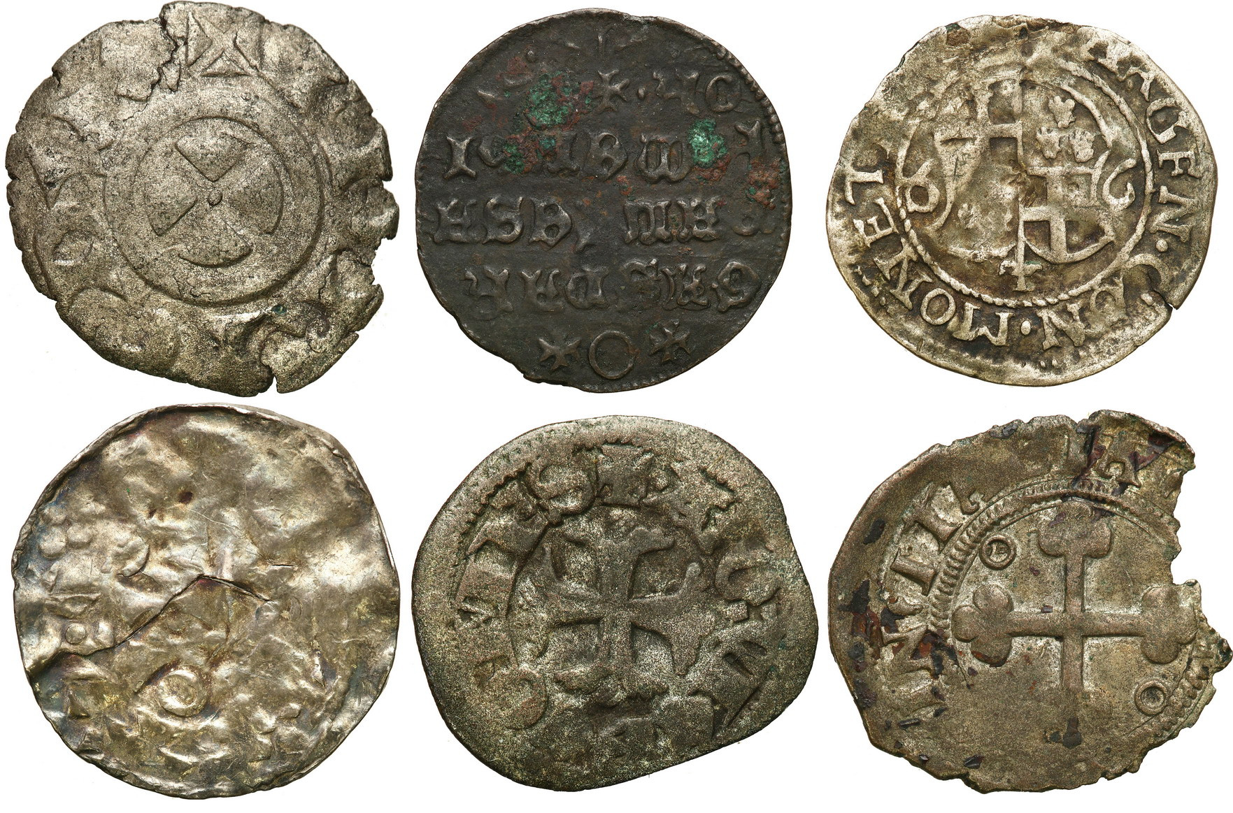 Świat - Niemcy, Włochy, Francja, zestaw 6 monet